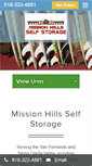 Mobile Screenshot of missionhillsselfstorage.com